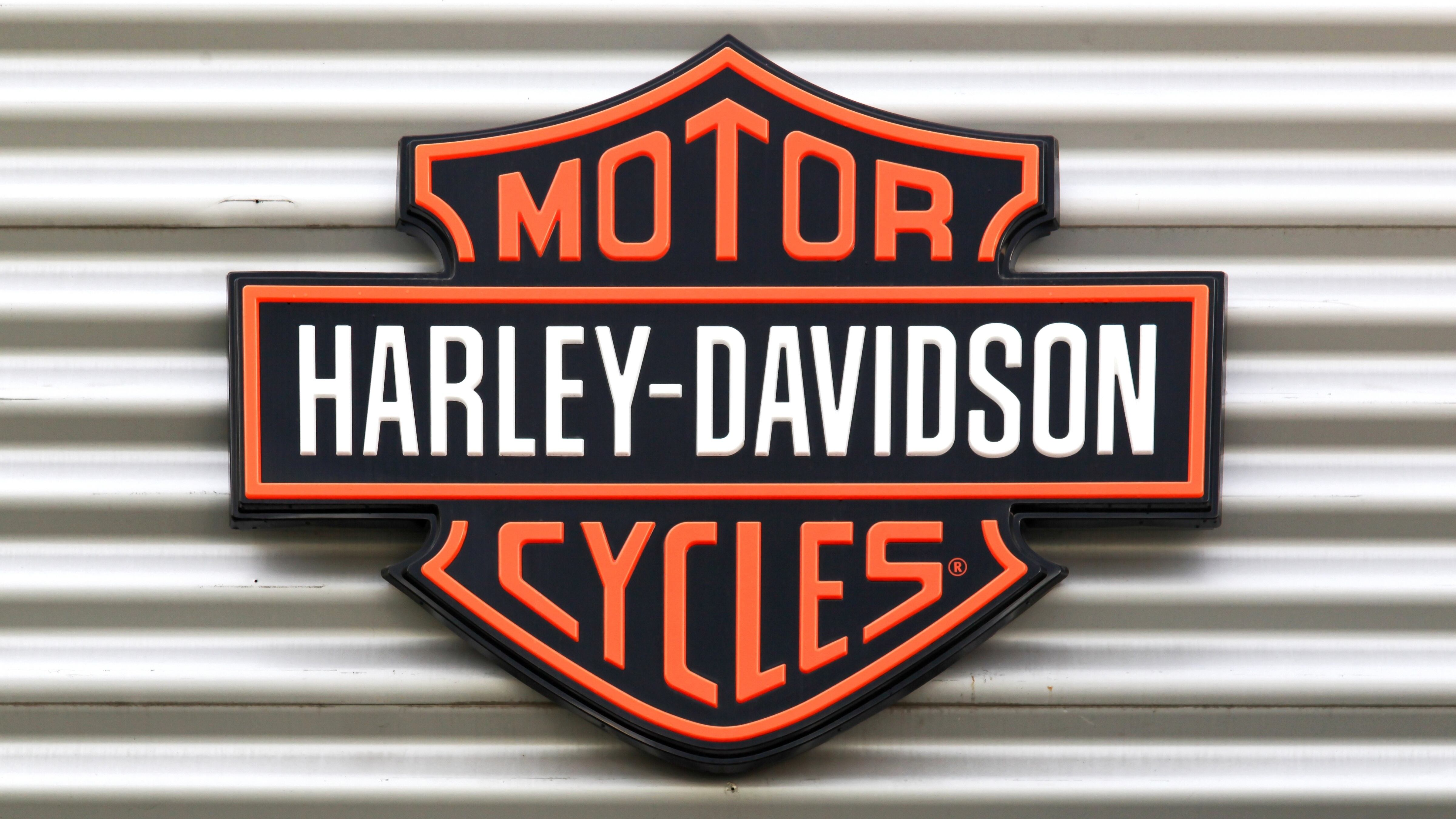 Harley-Davidson sign on a building.